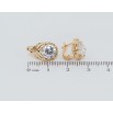 Сережки Xuping Позолота 18K англійський замок Пелюстки з фіанітами фото №2 Сережки Xuping Позолота 18K англійський замок Пелюстки з фіанітами фото №2
