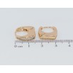 Сережки Xuping Позолота 18K колечка Доріжки цирконію фото №2 Сережки Xuping Позолота 18K колечка Доріжки цирконію фото №2