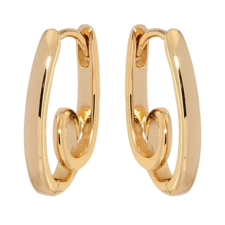Сережки Xuping Позолота 18K колечка Завитки фото №13 Сережки Xuping Позолота 18K колечка Завитки фото №13