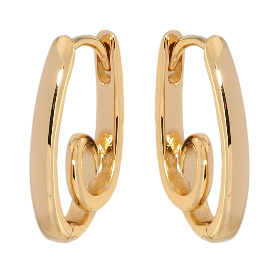 Сережки Xuping Позолота 18K колечка Завитки фото №1 Сережки Xuping Позолота 18K колечка Завитки фото №1
