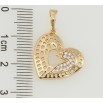 Кулон Xuping Позолота 18K Різьблене серце з цирконієм для ланцюжка до 5мм фото №2 Кулон Xuping Позолота 18K Різьблене серце з цирконієм для ланцюжка до 5мм фото №2