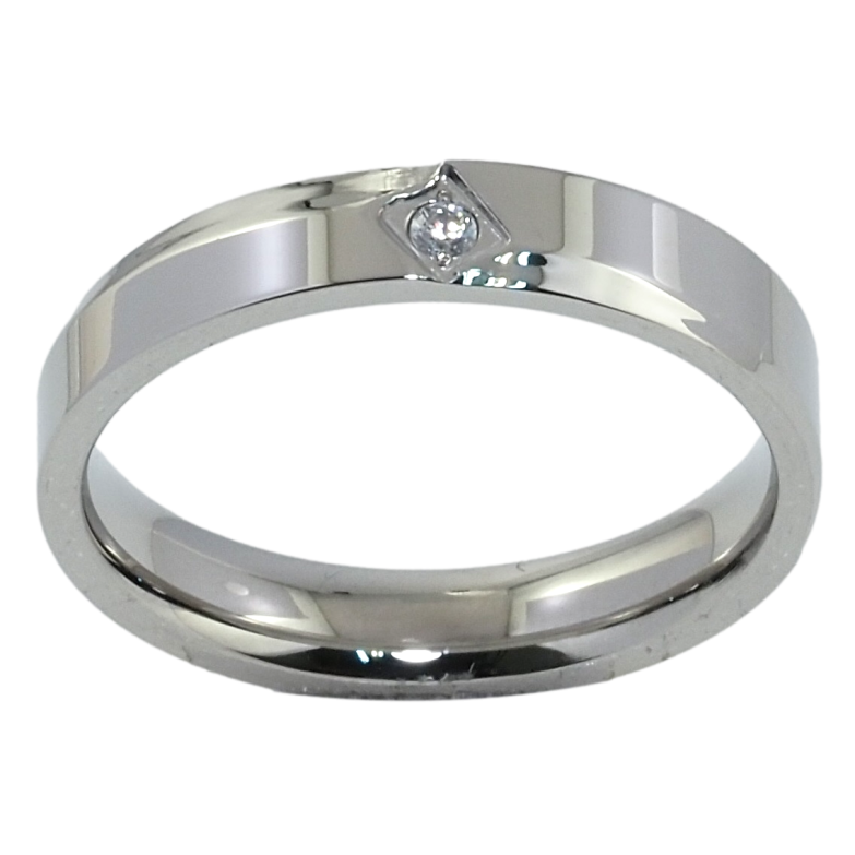 Каблучка Xuping TTM Stainless Steel Колір Родій Вставка цирконій фото №2 Каблучка Xuping TTM Stainless Steel Колір Родій Вставка цирконій фото №2