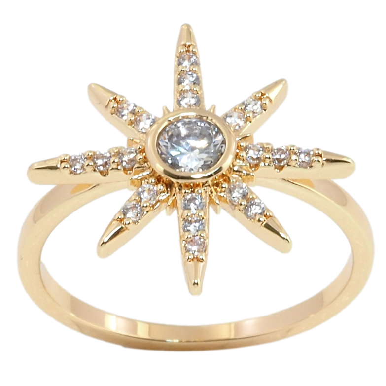 Каблучка Xuping Позолота 18K Зірка фото №3 Каблучка Xuping Позолота 18K Зірка фото №3