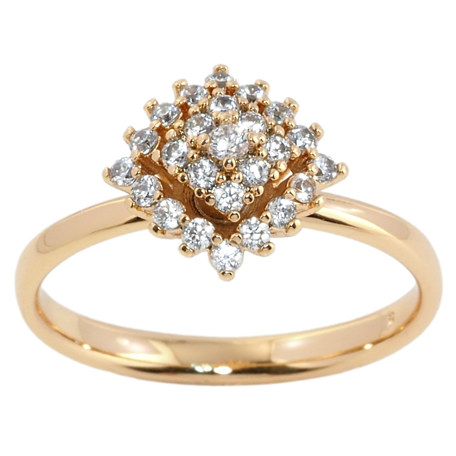 Каблучка Xuping Позолота 18K Інкрустація цирконієм фото №1 Каблучка Xuping Позолота 18K Інкрустація цирконієм фото №1