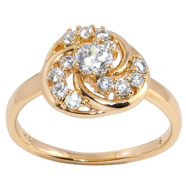 Каблучка Xuping Позолота 18K Купол з цирконієм фото №13 Каблучка Xuping Позолота 18K Купол з цирконієм фото №13