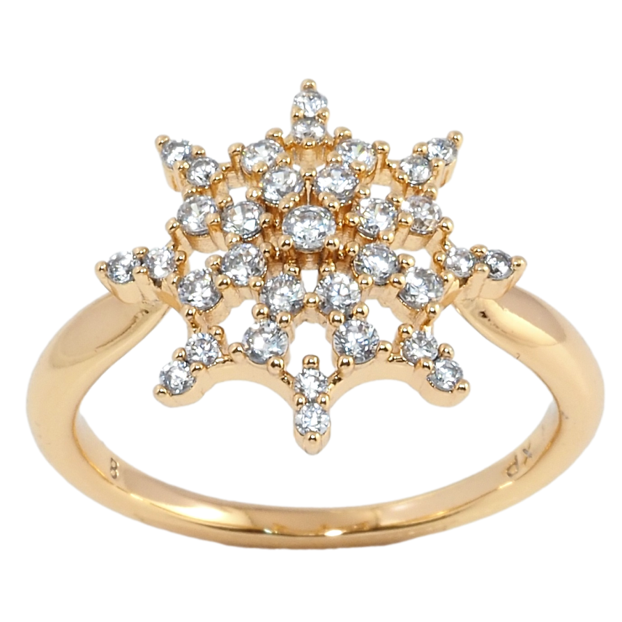 Каблучка Xuping Позолота 18K Зірка з цирконієм фото №1 Каблучка Xuping Позолота 18K Зірка з цирконієм фото №1