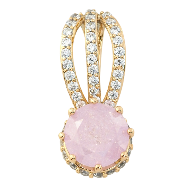 Кулон Xuping Позолота 18K Розовый фианит на декоративной петельке с цирконием для цепочки до 7мм фото №23 Кулон Xuping Позолота 18K Розовый фианит на декоративной петельке с цирконием для цепочки до 7мм фото №23