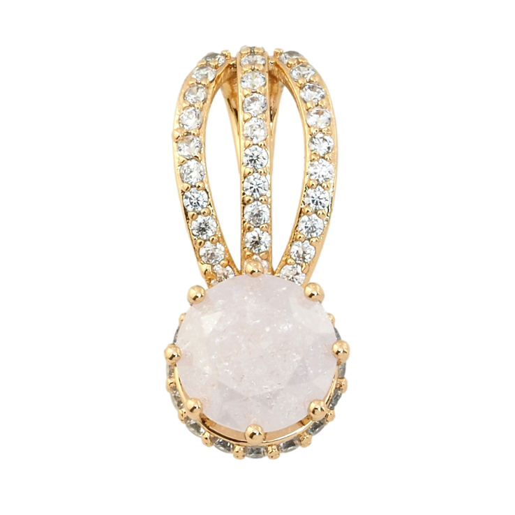 Кулон Xuping Позолота 18K Светло-розовый фианит на декоративной петельке с цирконием для цепочки до 7мм фото №22 Кулон Xuping Позолота 18K Светло-розовый фианит на декоративной петельке с цирконием для цепочки до 7мм фото №22