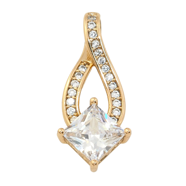 Кулон Xuping Позолота 18K Петелька з фіанітом для ланцюжка до 3мм фото №13 Кулон Xuping Позолота 18K Петелька з фіанітом для ланцюжка до 3мм фото №13