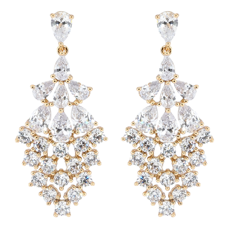 Серьги Xuping Позолота 18K пусеты Роскошные кристальные подвески фото №19 Серьги Xuping Позолота 18K пусеты Роскошные кристальные подвески фото №19