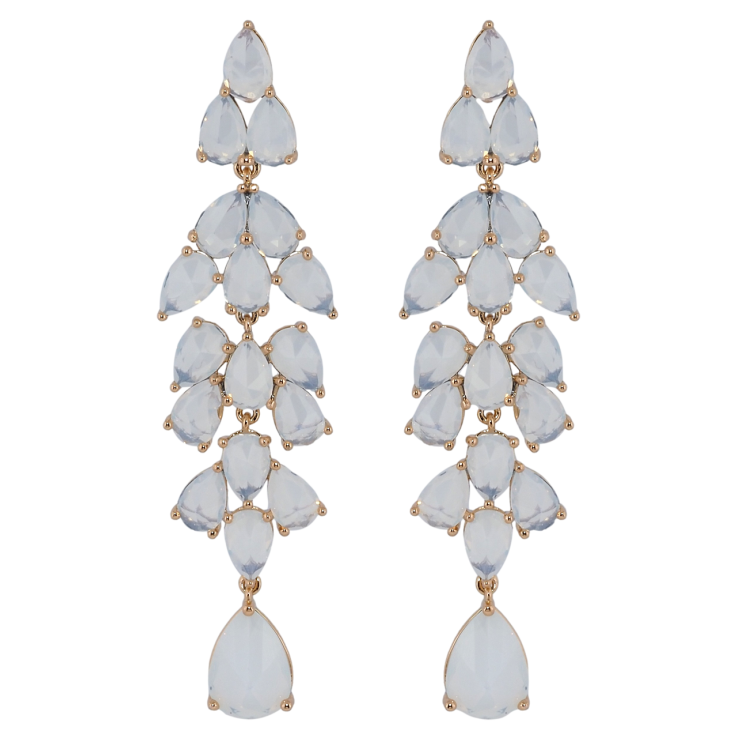 Серьги Xuping Позолота 18K пусеты Элегантные кристальные подвески с белыми фианитами фото №3 Серьги Xuping Позолота 18K пусеты Элегантные кристальные подвески с белыми фианитами фото №3