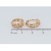Сережки Xuping Позолота 18K колечка Фігурні з напиленням фото №2