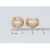 Сережки Xuping Позолота 18K колечка Грецький орнамент фото №2 Сережки Xuping Позолота 18K колечка Грецький орнамент фото №2