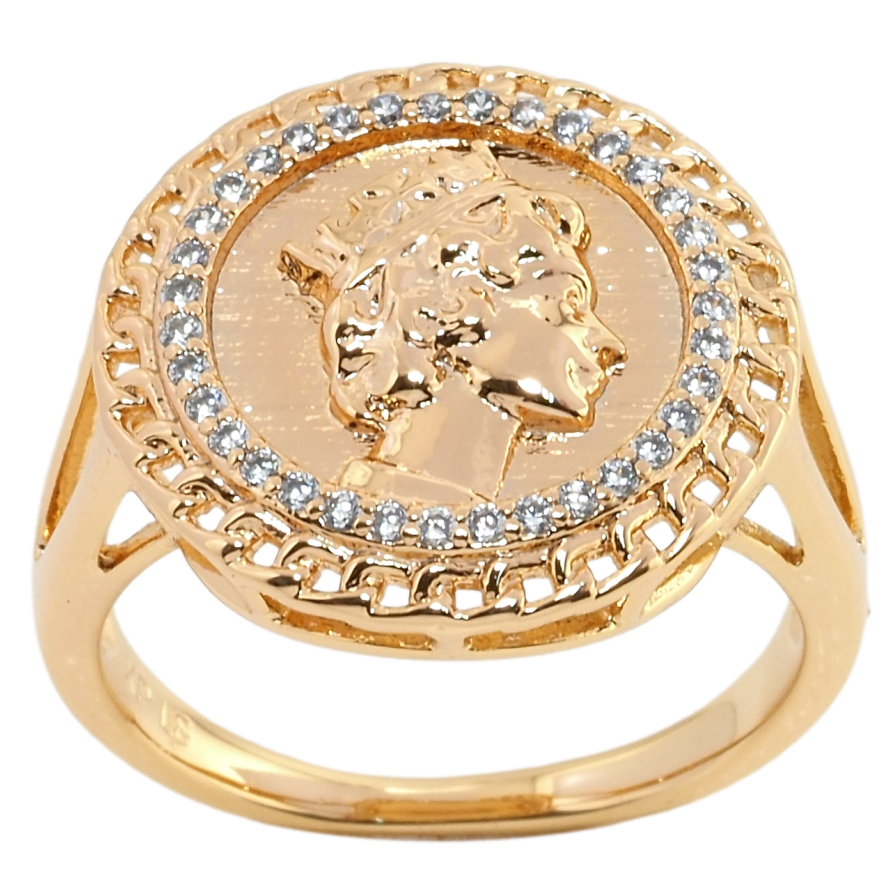 Перстень Xuping Позолота 18K Елизавета II фото №1 Перстень Xuping Позолота 18K Елизавета II фото №1