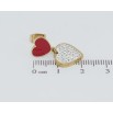 Сережки Xuping TTM Stainless Steel колір 14K пусети Серця з цирконієм та червоною емаллю фото №2 Сережки Xuping TTM Stainless Steel колір 14K пусети Серця з цирконієм та червоною емаллю фото №2
