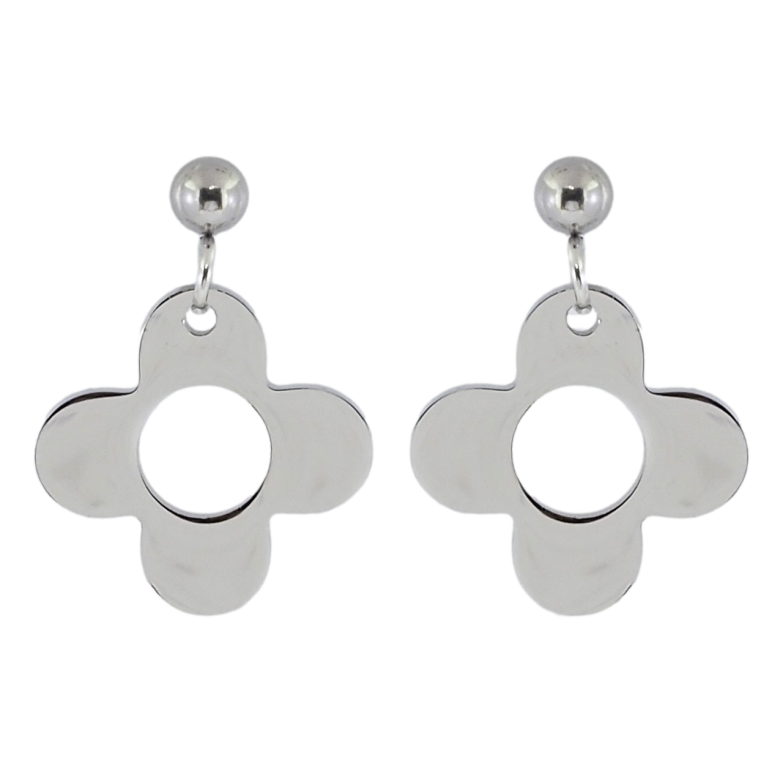 Сережки Xuping TTM Stainless Steel колір Родій пусети Квіточки фото №1 Сережки Xuping TTM Stainless Steel колір Родій пусети Квіточки фото №1