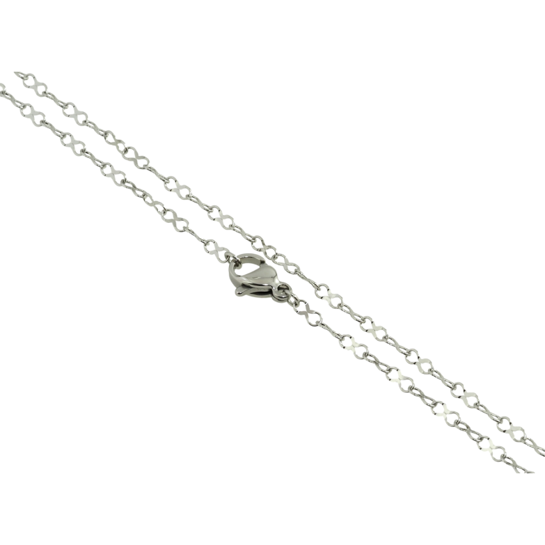 Ланцюжок Xuping ТТМ Stainless Steel колір Родій Плетіння Вісімка довжина 45см х 2мм фото №1 Ланцюжок Xuping ТТМ Stainless Steel колір Родій Плетіння Вісімка довжина 45см х 2мм фото №1