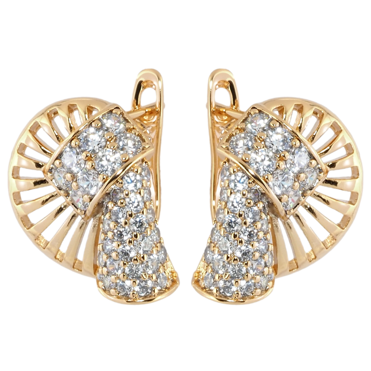 Серьги Xuping Позолота 18K английский замок Декоративный орнамент с цирконием фото №20 Серьги Xuping Позолота 18K английский замок Декоративный орнамент с цирконием фото №20