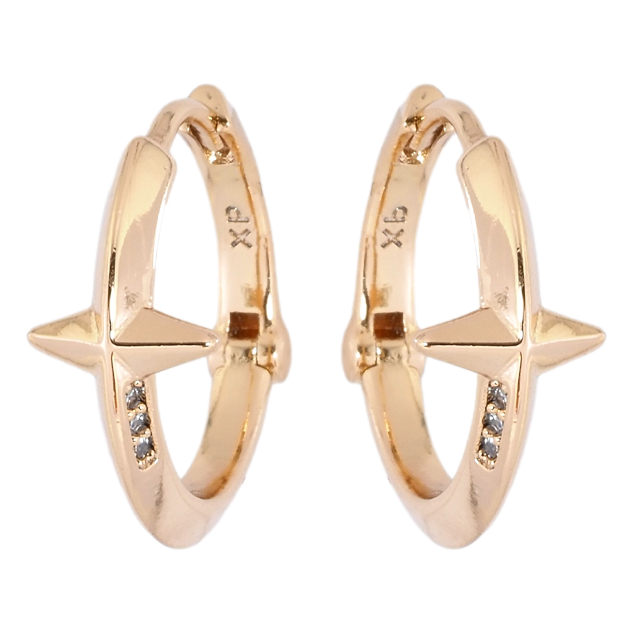 Сережки Xuping Позолота 18K колечка Зірки фото №1 Сережки Xuping Позолота 18K колечка Зірки фото №1