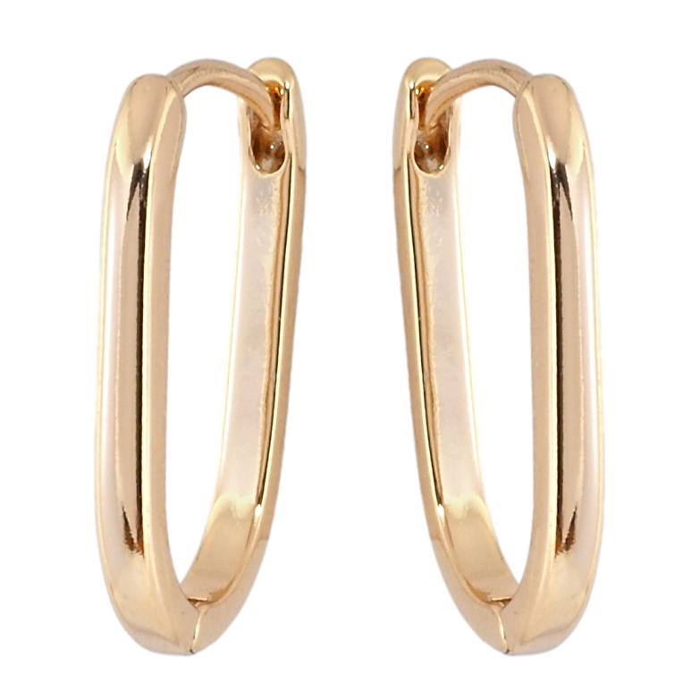 Сережки Xuping Позолота 18K колечка Овальні фото №7 Сережки Xuping Позолота 18K колечка Овальні фото №7