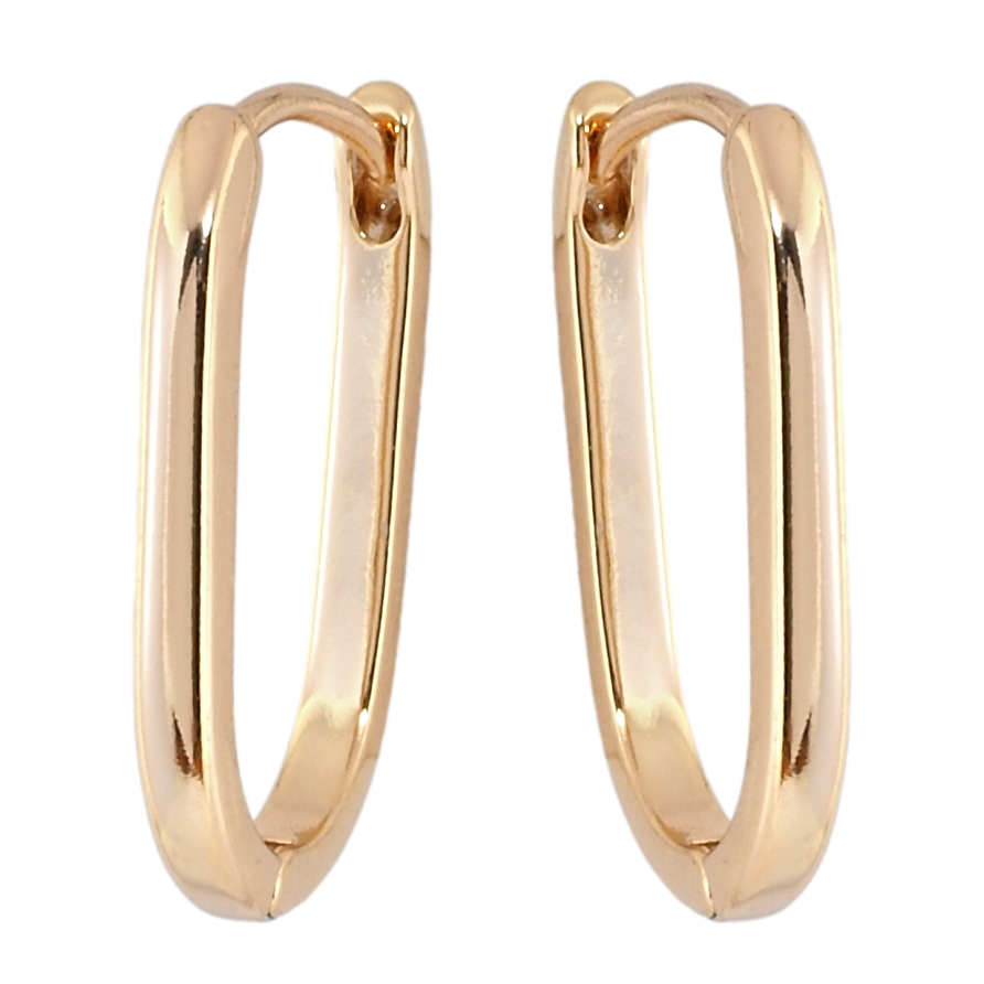 Сережки Xuping Позолота 18K колечка Овальні фото №1 Сережки Xuping Позолота 18K колечка Овальні фото №1