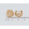Сережки Xuping Позолота 18K колечка Різьблений орнамент фото №2