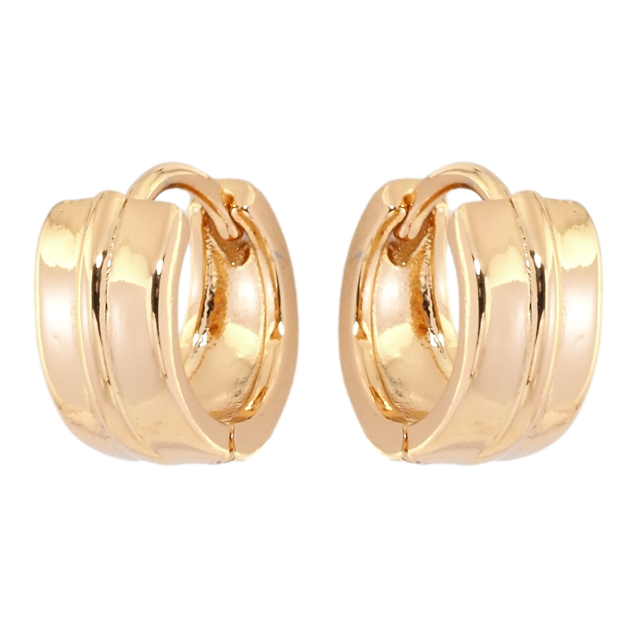 Сережки Xuping Позолота 18K колечка Широкі фото №1 Сережки Xuping Позолота 18K колечка Широкі фото №1