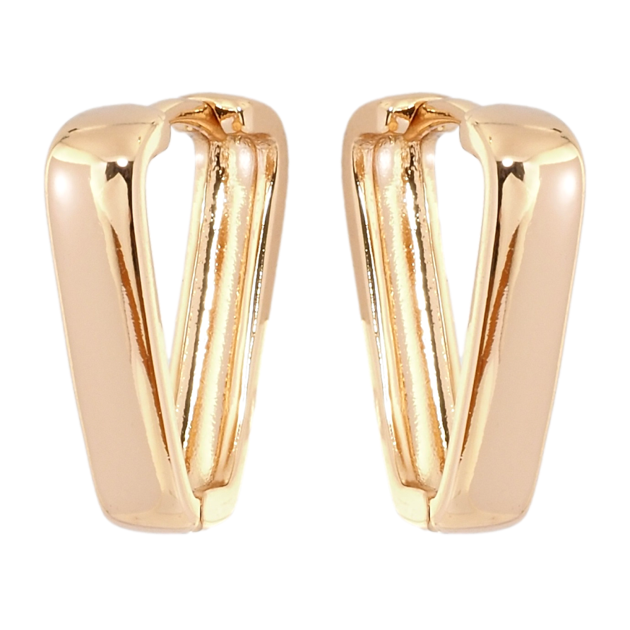 Сережки Xuping Позолота 18K колечка Трикутні фото №1 Сережки Xuping Позолота 18K колечка Трикутні фото №1