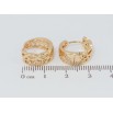 Сережки Xuping Позолота 18K колечка Візерунок ланцюжок фото №2 Сережки Xuping Позолота 18K колечка Візерунок ланцюжок фото №2