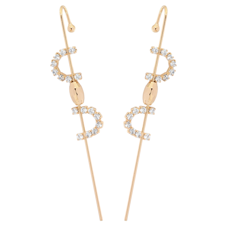 Серьги Xuping Позолота 18K каффа-игла Декоративный узор с цирконием фото №13 Серьги Xuping Позолота 18K каффа-игла Декоративный узор с цирконием фото №13