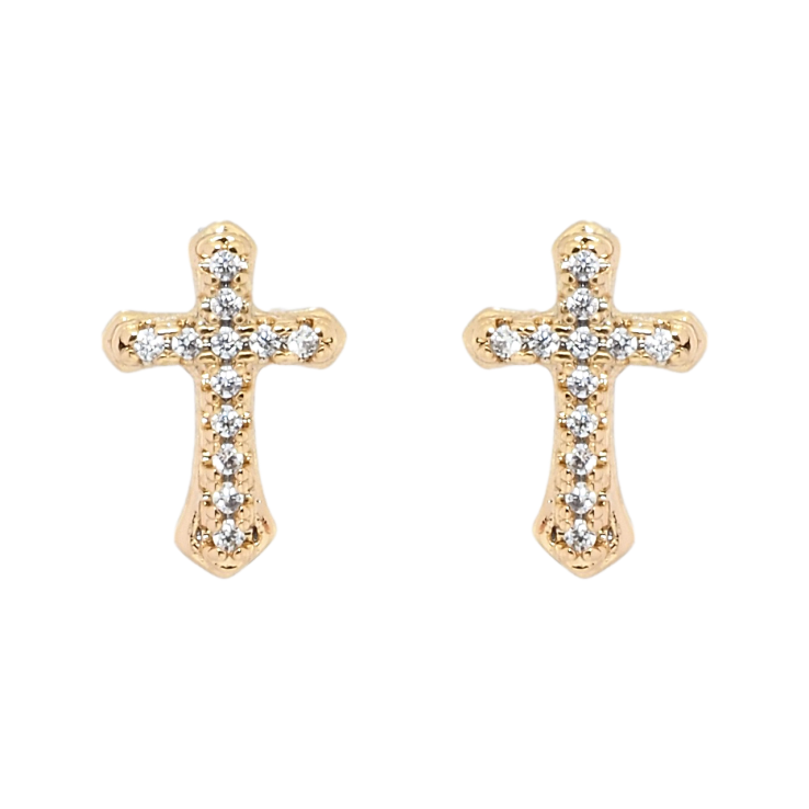 Серьги Xuping Позолота 18K пусеты Крестики с цирконием фото №16 Серьги Xuping Позолота 18K пусеты Крестики с цирконием фото №16