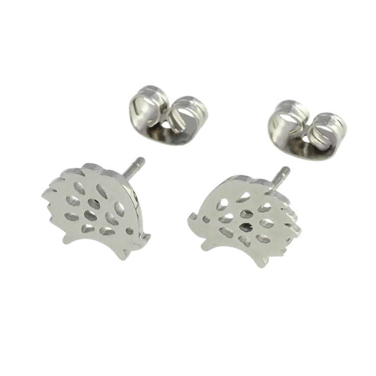 Сережки Xuping TTM Stainless Steel колір Родій пусети Їжачки фото №4 Сережки Xuping TTM Stainless Steel колір Родій пусети Їжачки фото №4