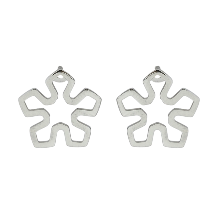 Сережки Xuping TTM Stainless Steel колір Родій пусети Квіточки фото №2 Сережки Xuping TTM Stainless Steel колір Родій пусети Квіточки фото №2