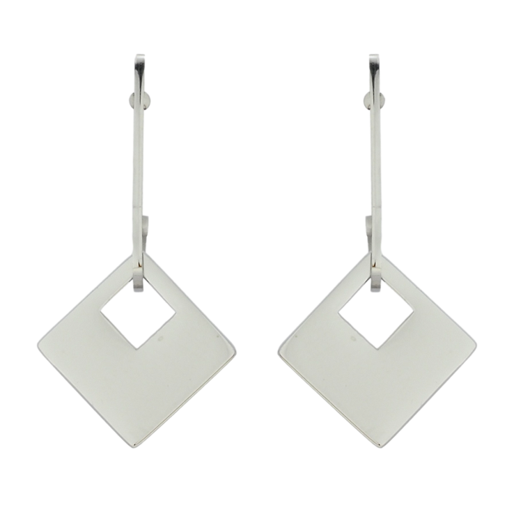 Сережки Xuping TTM Stainless Steel колір Родій пусети Ромбові підвіски фото №18 Сережки Xuping TTM Stainless Steel колір Родій пусети Ромбові підвіски фото №18