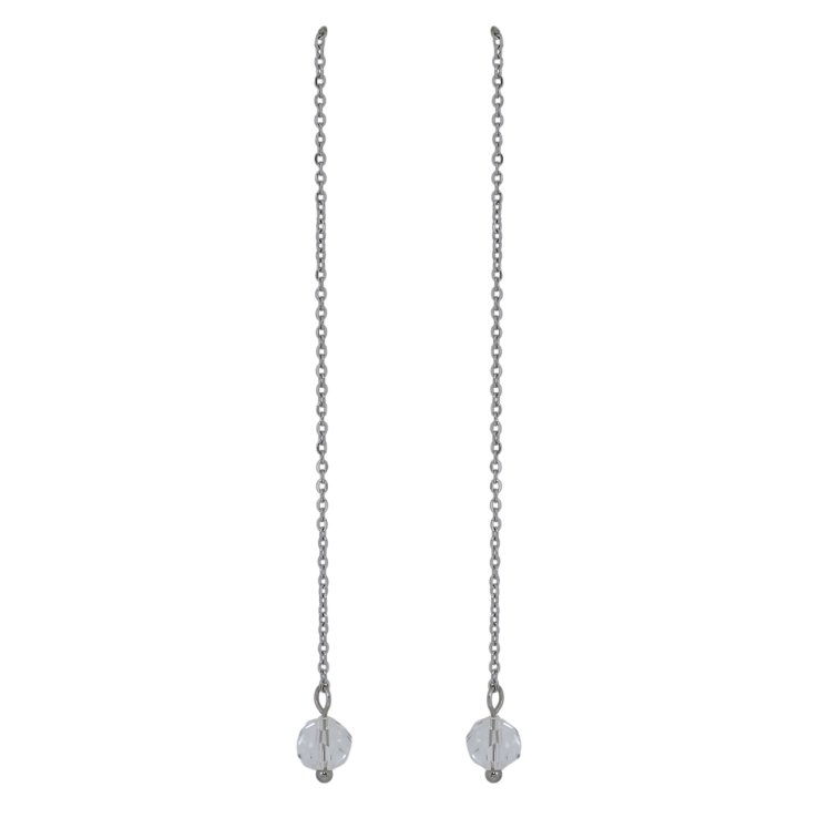 Сережки Xuping TTM Stainless Steel колір Родій пусети Підвіски прозора намистина на ланцюжку фото №24 Сережки Xuping TTM Stainless Steel колір Родій пусети Підвіски прозора намистина на ланцюжку фото №24
