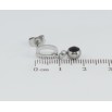 Серьги Xuping TTM Stainless Steel цвет Родий пусеты Овальные с подвесками шариками и черными фианитами фото №2 Серьги Xuping TTM Stainless Steel цвет Родий пусеты Овальные с подвесками шариками и черными фианитами фото №2