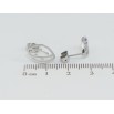 Сережки Xuping TTM Stainless Steel колір Родій пусети Листочки з гілочками фото №2