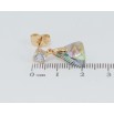 Сережки Xuping колір 18K з кристалами Swarovski пусети Кристальні трикутники Vitrail Light фото №2 Сережки Xuping колір 18K з кристалами Swarovski пусети Кристальні трикутники Vitrail Light фото №2