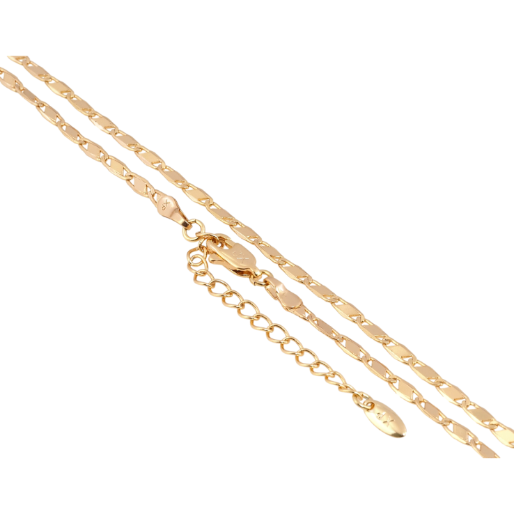 Ланцюжок Xuping Позолота 18K Плетіння Морський ланцюг довжина з доп.ланцюжком 45-50см х 3мм фото №17