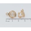 Сережки Xuping Позолота 18K англійський замок Кругі з цирконієм фото №2 Сережки Xuping Позолота 18K англійський замок Кругі з цирконієм фото №2