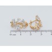 Серьги Xuping Позолота 18K английский замок Россыпь кристаллов фото №2 Серьги Xuping Позолота 18K английский замок Россыпь кристаллов фото №2