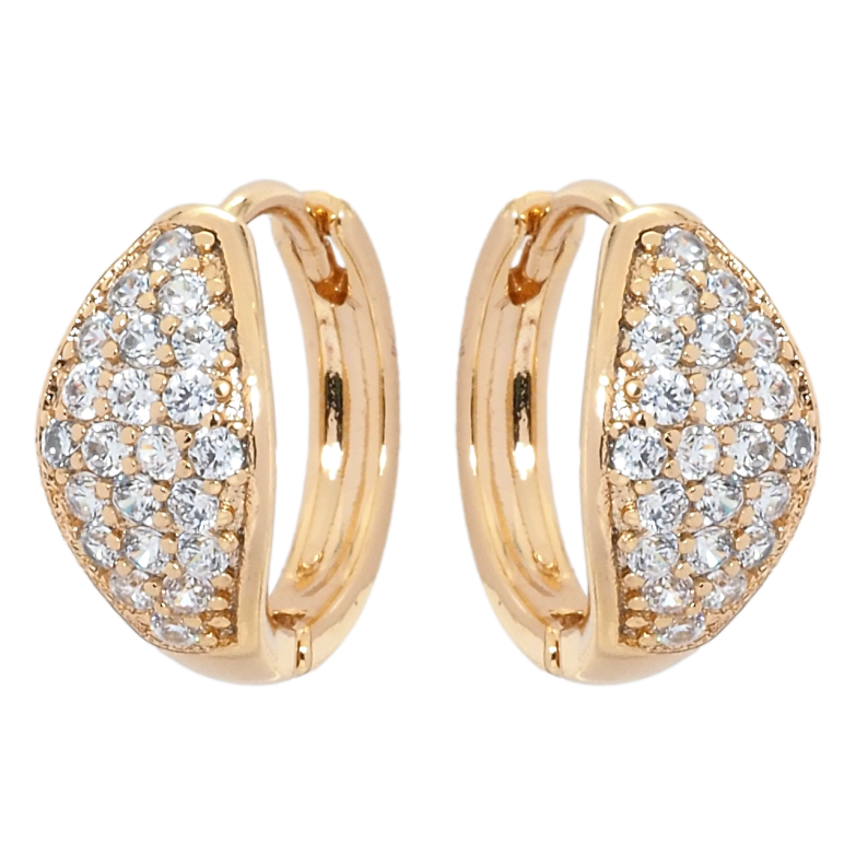 Сережки Xuping Позолота 18K колечка Інкрустація цирконієм фото №14 Сережки Xuping Позолота 18K колечка Інкрустація цирконієм фото №14