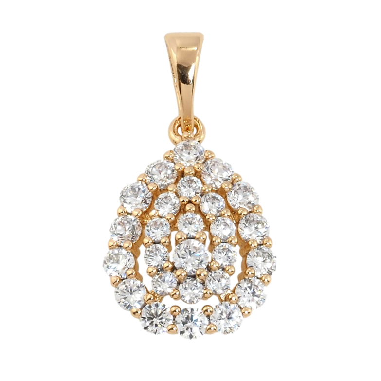 Кулон Xuping Позолота 18K Капелька инкрустация цирконием для цепочки до 5мм фото №1 Кулон Xuping Позолота 18K Капелька инкрустация цирконием для цепочки до 5мм фото №1