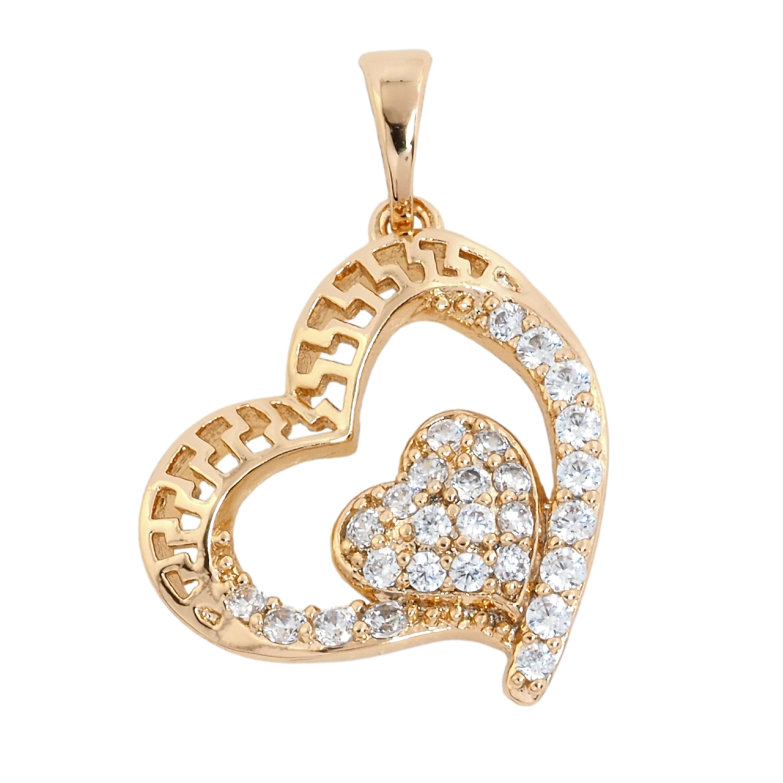 Кулон Xuping Позолота 18K Сердечка для ланцюжка до 5мм фото №3 Кулон Xuping Позолота 18K Сердечка для ланцюжка до 5мм фото №3