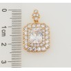 Кулон Xuping Позолота 18K Фианит в обрамлении циркония для цепочки до 2мм фото №2 Кулон Xuping Позолота 18K Фианит в обрамлении циркония для цепочки до 2мм фото №2