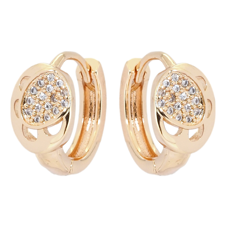 Серьги Xuping M&L Цвет 18K колечки Декоративный узор с цирконием фото №10 Серьги Xuping M&L Цвет 18K колечки Декоративный узор с цирконием фото №10