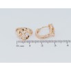 Сережки Xuping M&L Колір 18K колечка Серця з цирконієм фото №2 Сережки Xuping M&L Колір 18K колечка Серця з цирконієм фото №2