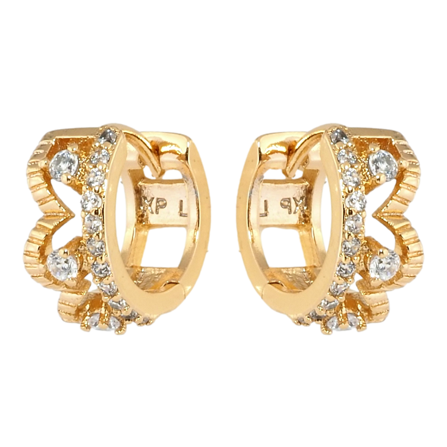 Серьги Xuping Позолота 18K колечки Декоративный узор с цирконием фото №1 Серьги Xuping Позолота 18K колечки Декоративный узор с цирконием фото №1