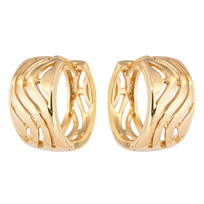 Сережки Xuping Позолота 18K колечка Різьблений орнамент фото №20 Сережки Xuping Позолота 18K колечка Різьблений орнамент фото №20