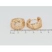 Сережки Xuping Позолота 18K колечка Різьблений орнамент фото №2 Сережки Xuping Позолота 18K колечка Різьблений орнамент фото №2
